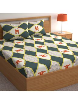 CHHAVI INDIA - Double Bedsheet Luxury Argyle Pattern (1 Bedsheet, 2 Pillow Covers)