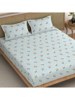 CHHAVI INDIA - Microfiber Cute Floral King Bedsheet with 2 Pillow Cover