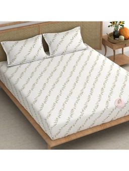 CHHAVI INDIA - Microfiber Minimal Floral King Bedsheet with 2 Pillow Cover