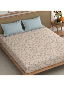 CHHAVI INDIA - King Size Microfiber Bedsheet Set Tiny Floral Print With Pillow Covers