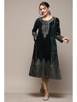 Biba - Women Polyester Printed Kurtas - Green