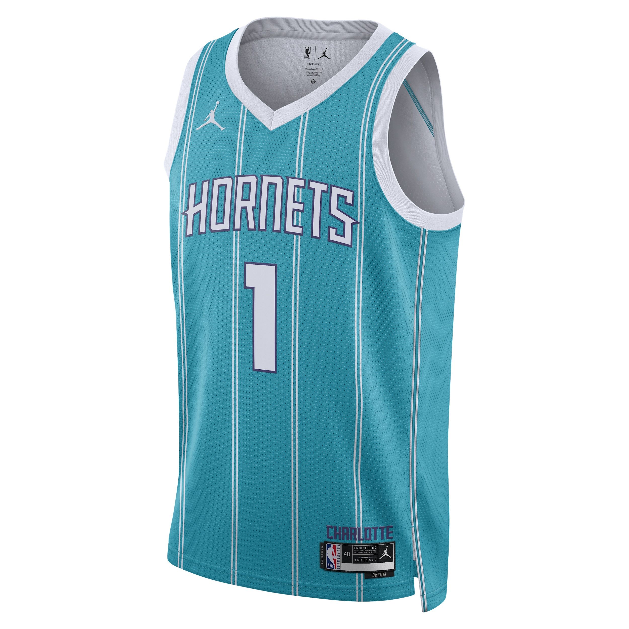 Charlotte Hornets Icon Edition - Nike Charlotte Hornets Icon Edition Men's Jordan Dri-FIT NBA Swingman Jersey