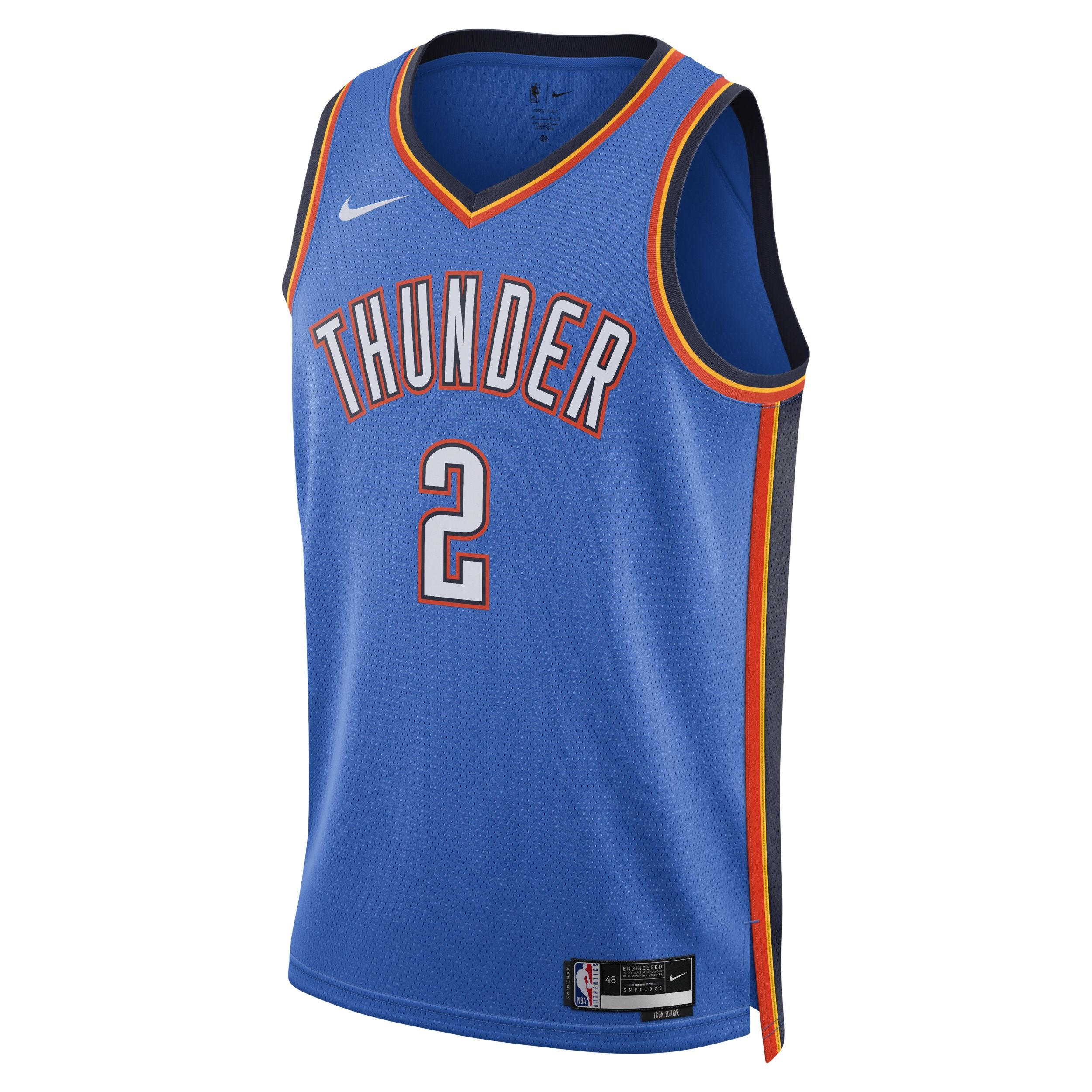 Oklahoma City Thunder Icon Edition - Nike Oklahoma City Thunder Icon Edition Men's Dri-FIT NBA Swingman Jersey