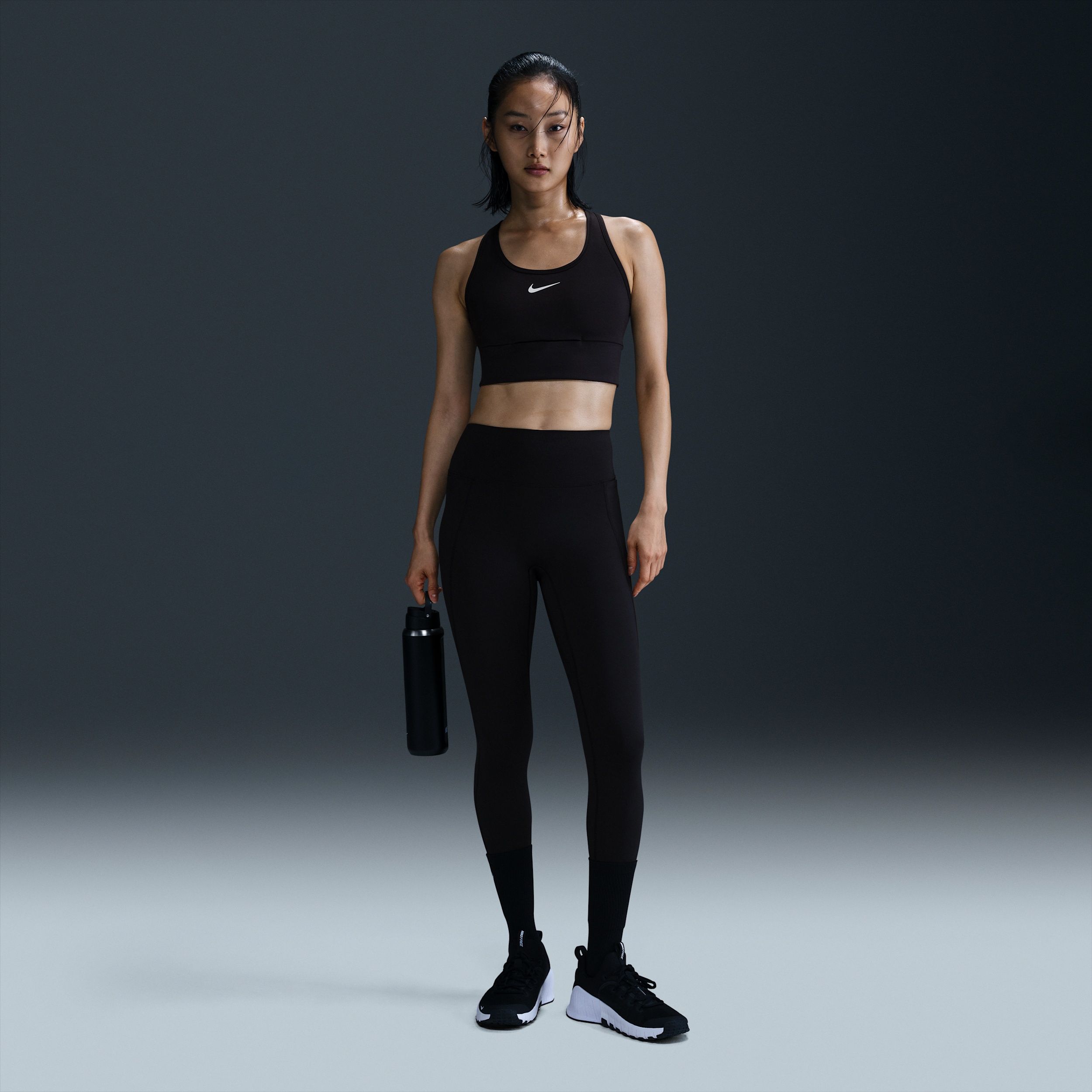 Nike Universa - Women's High-Waisted Full-Length Leggings with No Front Seam