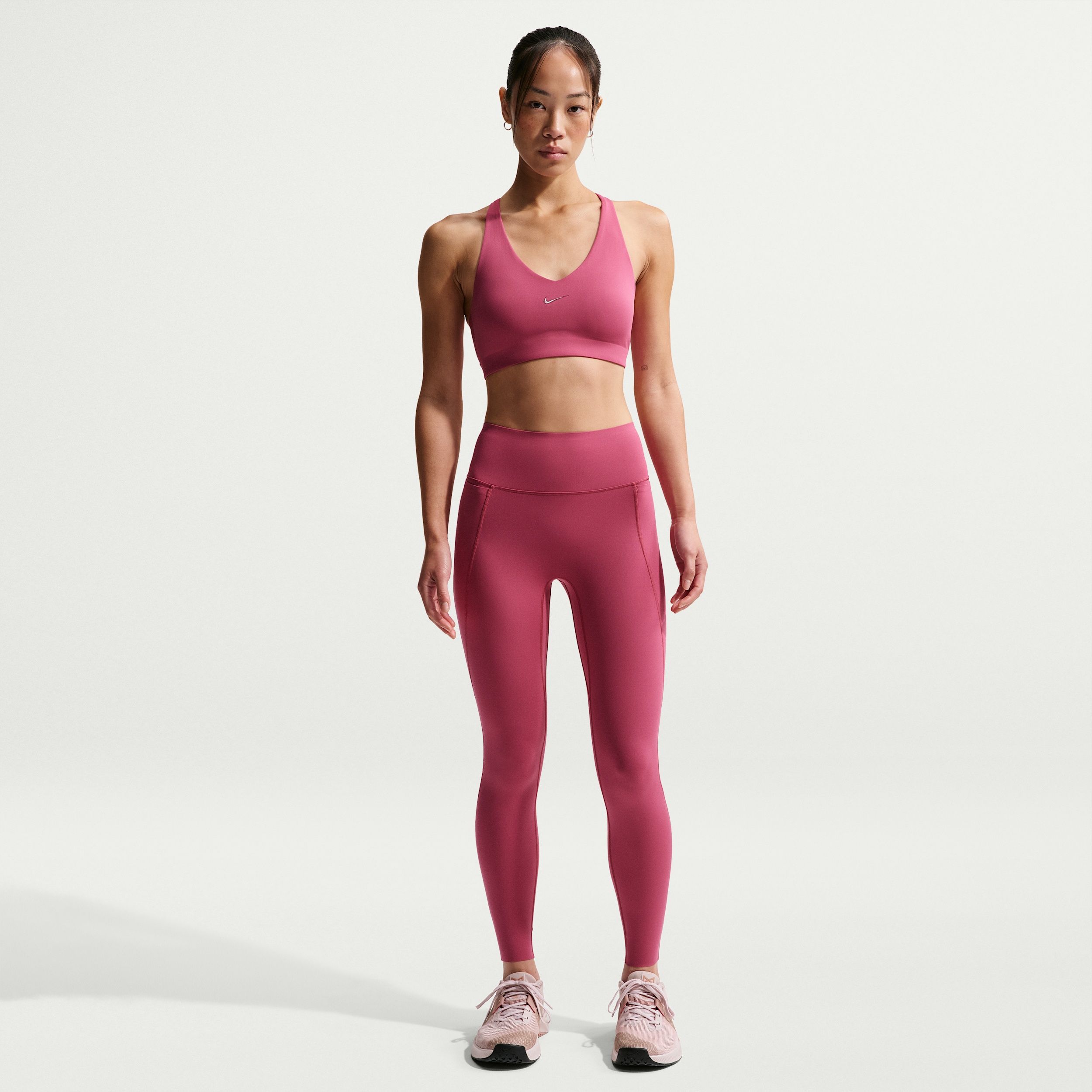 Nike Universa - Women's High-Waisted Full-Length Leggings with No Front Seam
