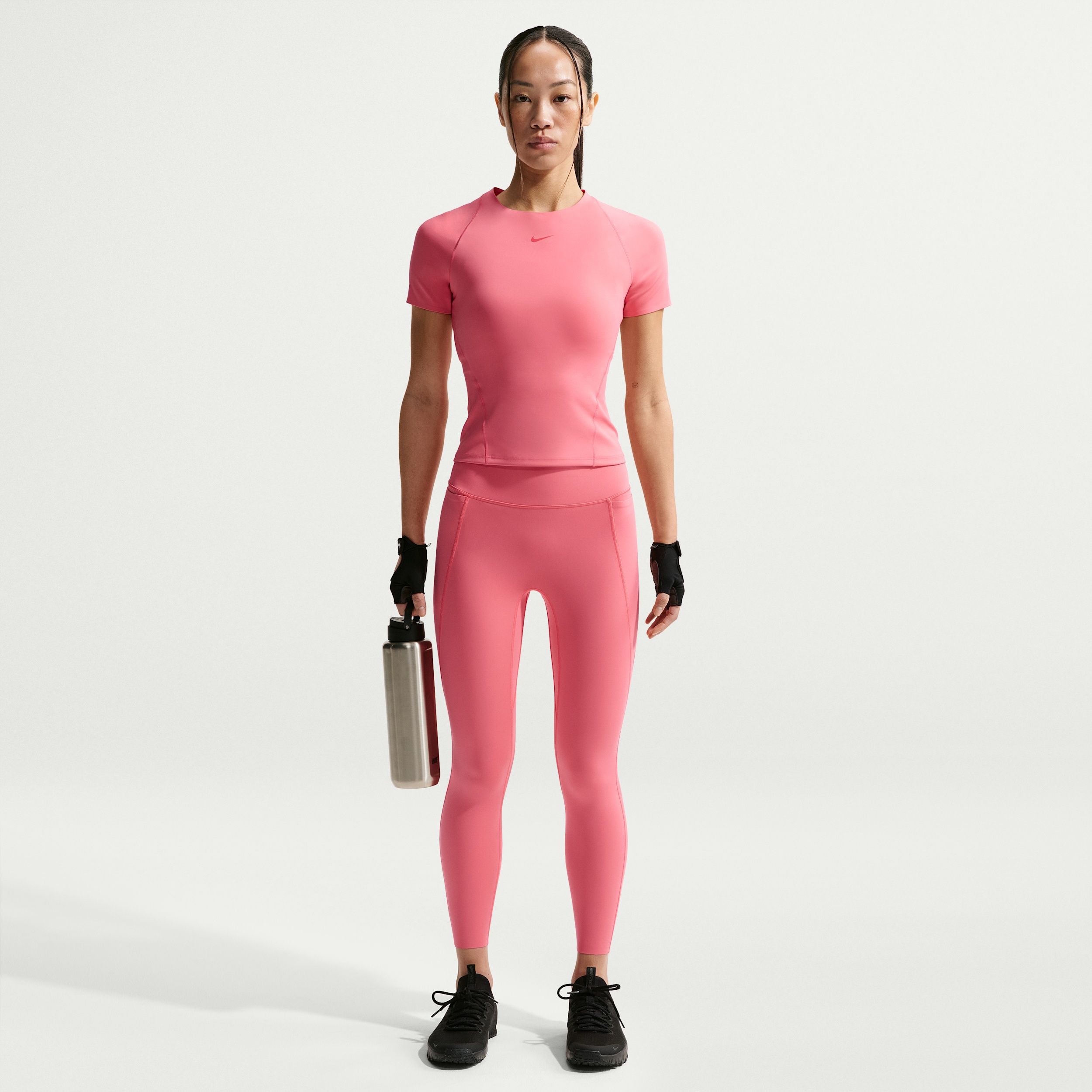 Nike Universa - Women's High-Waisted 7/8 Leggings with No Front Seam