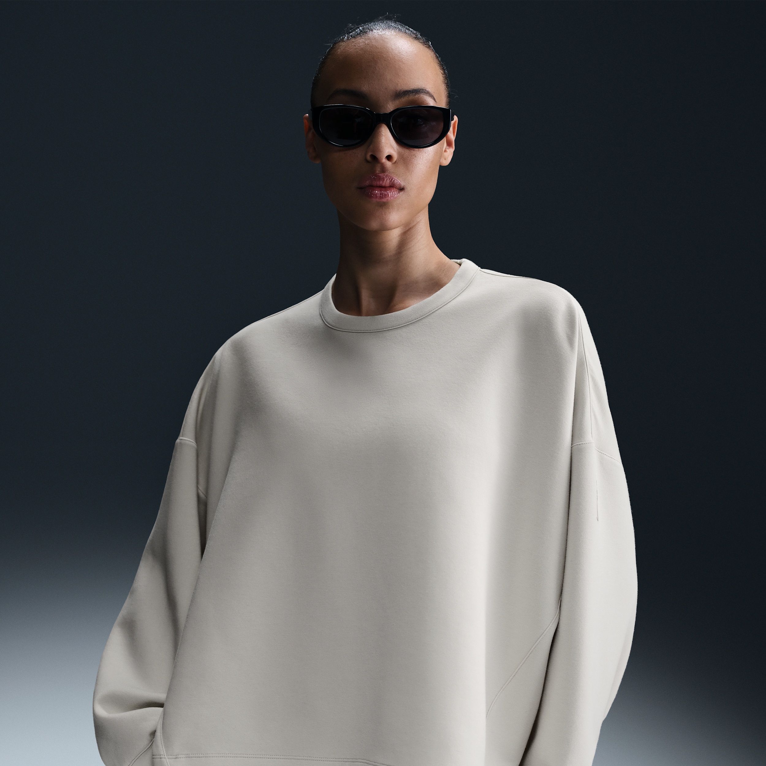 Nike 24.7 ImpossiblySoft - Women's Dri-FIT Oversized Crew-Neck Top