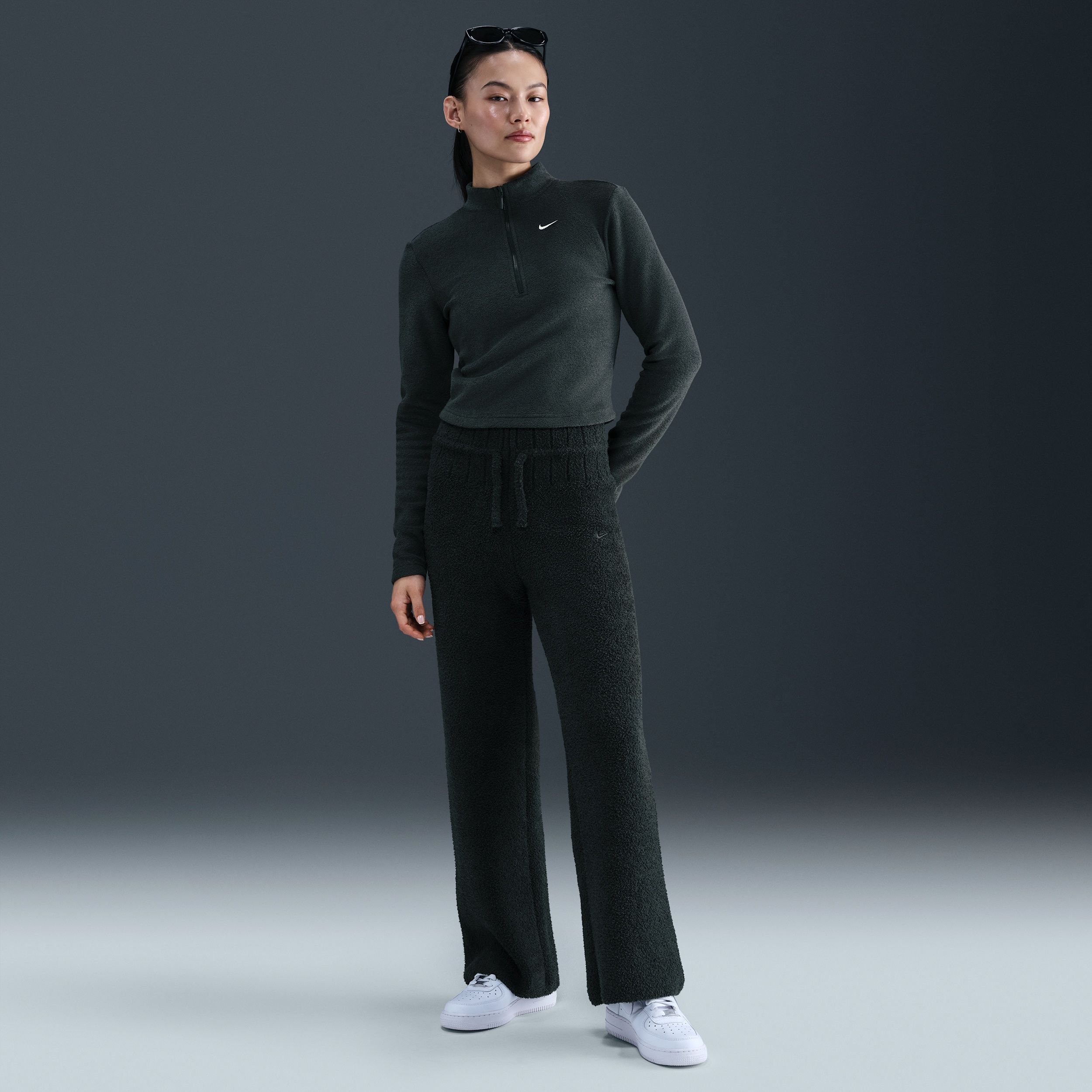 Nike Sportswear Phoenix Cosy Boucle - Nike Sportswear Phoenix Cosy Boucl Women's Slim Knit Trousers