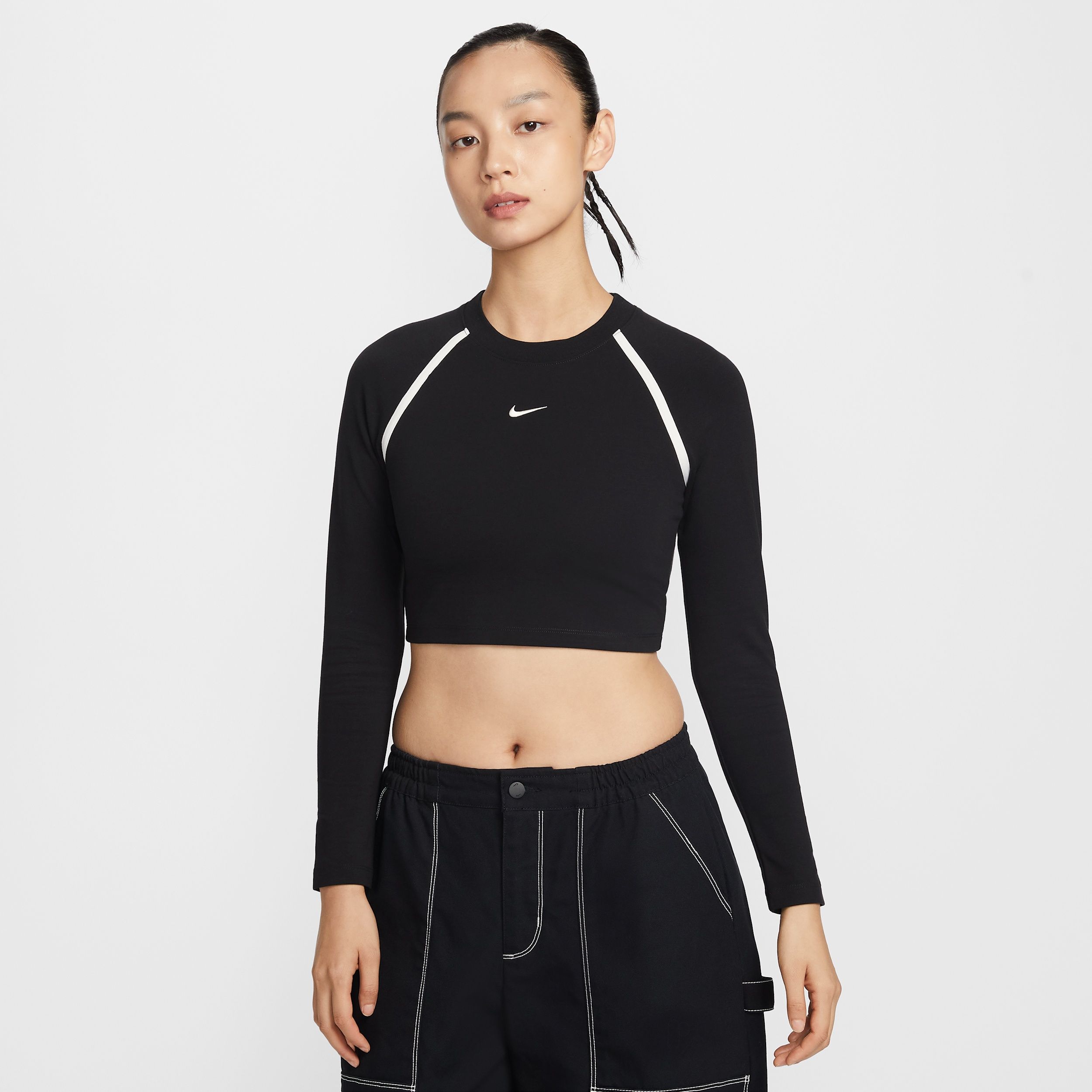 Nike Sportswear - Women's Tight Long-Sleeve Cropped Top