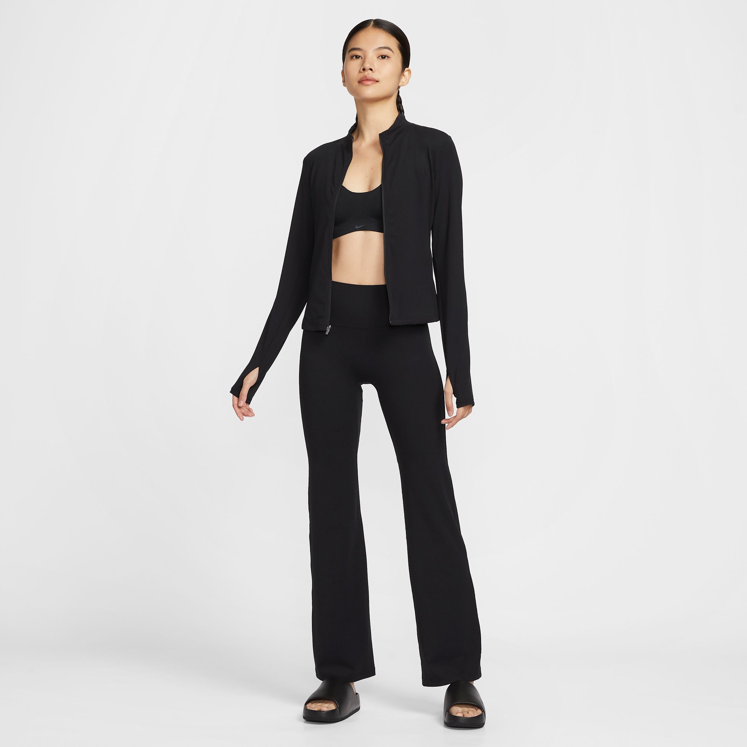 Nike Zenvy - Women's High-Waisted Flared Leggings with No Front Seam