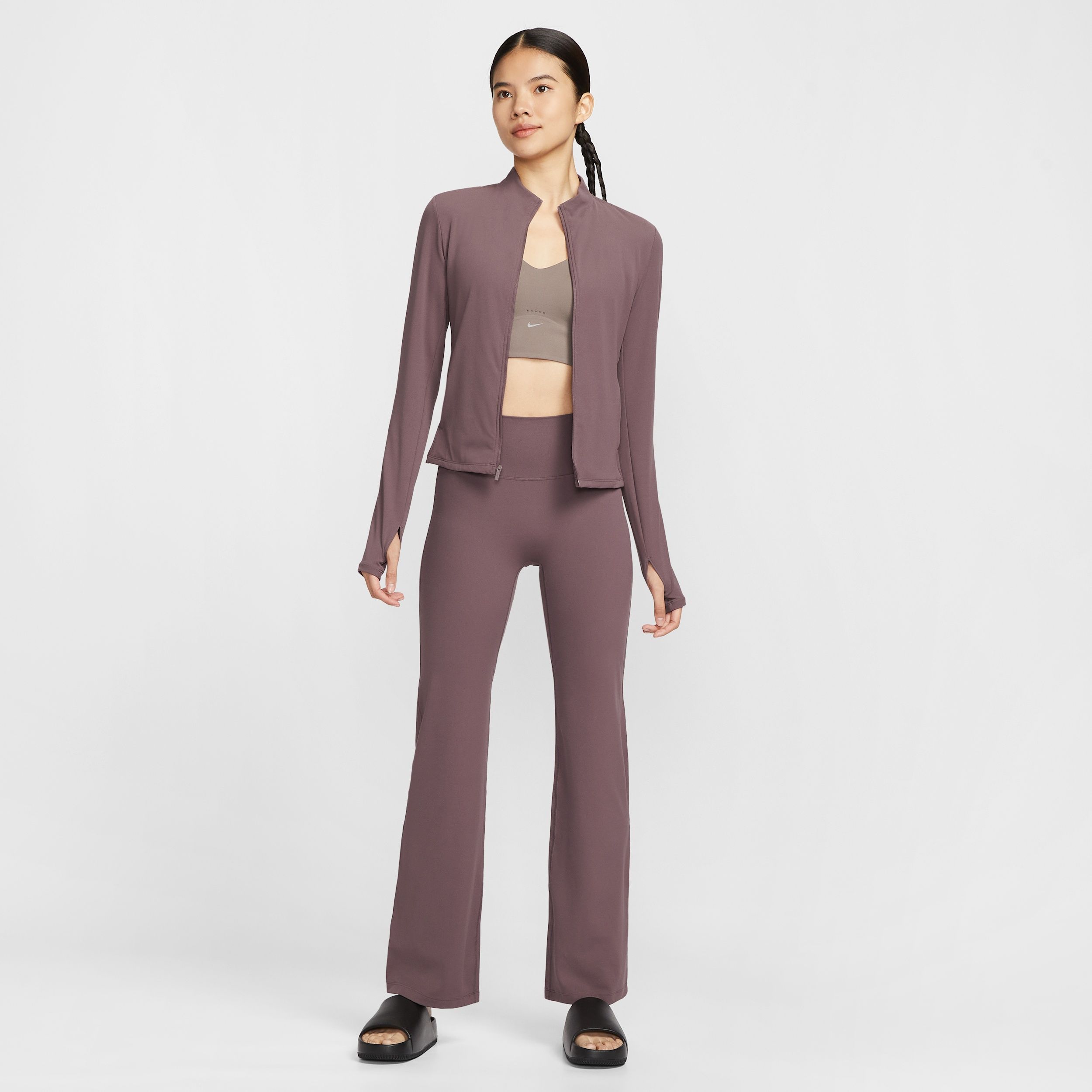 Nike Zenvy - Women's High-Waisted Flared Leggings with No Front Seam