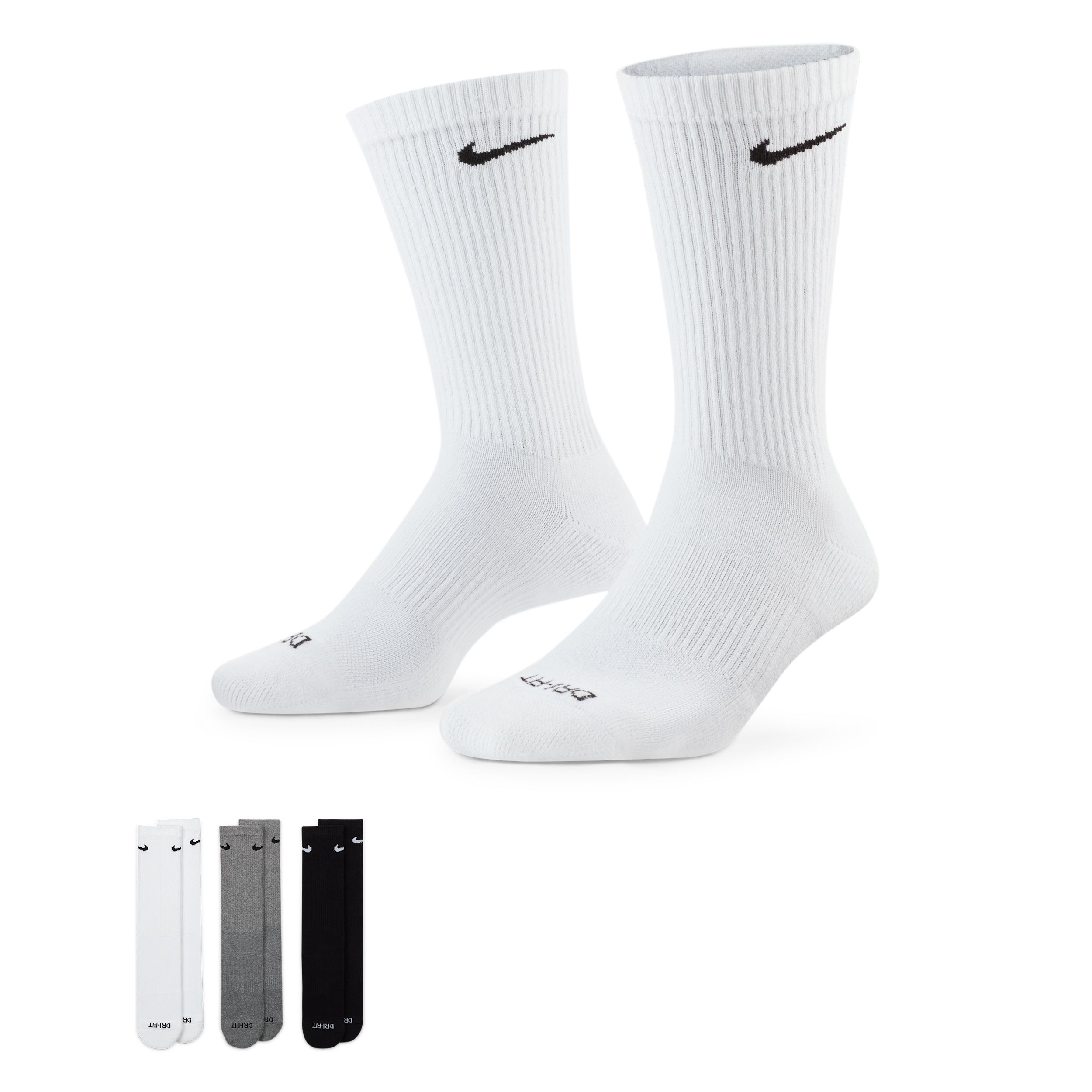 Nike Everyday Plus Cushioned - Training Crew Socks (3 Pairs)