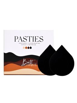 ButtChique - Black Pasties Pack of 25 Pairs Stick On Pasties for Complete Coverage