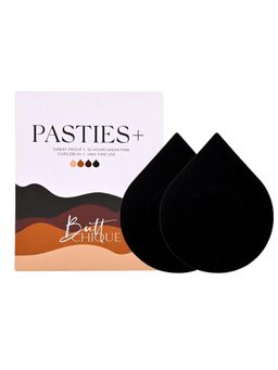 ButtChique - Black Pasties Plus Size Pack of 25 Pairs Stick On Pasties for Complete Coverage