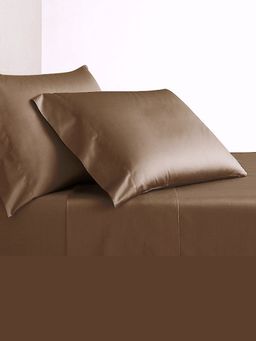 BEDLAM - Cushy Tale 1 Lavender Monogram 600 TC Fitted Bedsheet With 2 Pillow Covers