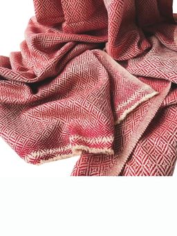 BEDLAM - Edit 1D Maroon Pure Pashmina Diamond Series Throw