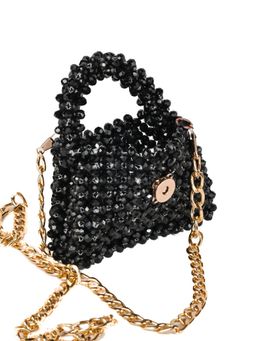House Of Kosha - Razzle Black Crystal Handcrafted Mini Handbag