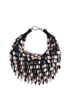 House Of Kosha - Elly Black Suede Embellished Hobo Bag