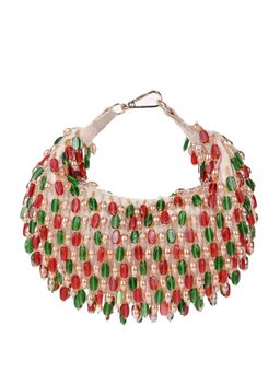 House Of Kosha - Noor Multi-Colour Suede Embellished Handbag