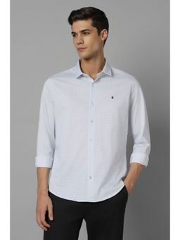 Louis Philippe - Men Blue Smart Fit Print Full Sleeves Casual Shirt