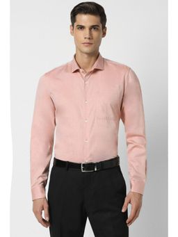 Peter England - Men Pink Slim Fit Full Sleeves Formal Shirt