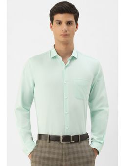 Peter England - Men Green Slim Fit Full Sleeves Formal Shirt