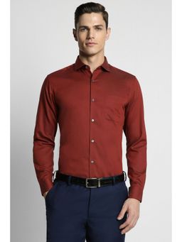 Peter England - Men Red Slim Fit Full Sleeves Formal Shirt