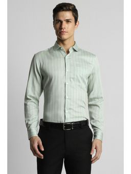 Peter England - Men Green Slim Fit Full Sleeves Formal Shirt