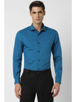 Peter England - Men Blue Super Slim Fit Full Sleeves Formal Shirt