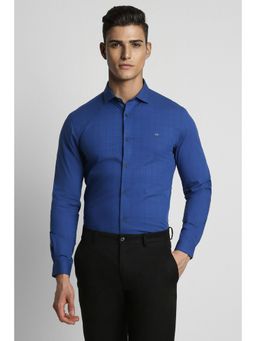Peter England - Men Blue Super Slim Fit Full Sleeves Formal Shirt