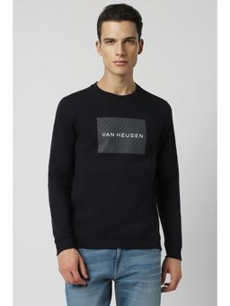 Van Heusen - Men Black Print Crew Neck Sweatshirt