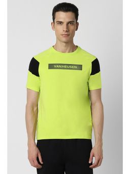 Van Heusen - Men Green Printed Crew Neck T-Shirt