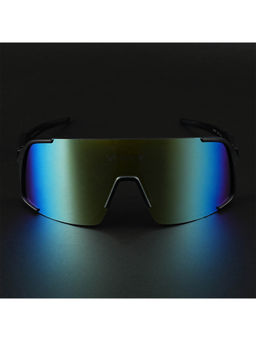 Voyage - Unisex Multi-Color Lens Black Frame Wrap Sunglasses - MG5629