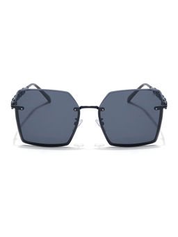 Voyage - Women Black Lens Black Frame Square Sunglasses - MG5793
