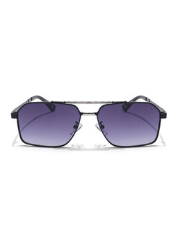 Voyage - Unisex Black Lens Black Frame Wayfarer Sunglasses - MG5798