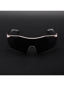 Voyage - Unisex Black Lens Grey Frame Wrap Sunglasses - MG5776
