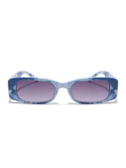 Voyage - Unisex Grey Lens Blue Frame Rectangle Sunglasses - MG5809