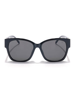 Voyage - Unisex Grey Lens Black Frame Oval Sunglasses - MG5810