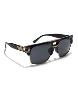 Voyage - Unisex Black Lens Black Frame Wayfarer Sunglasses - MG5610