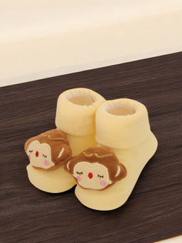 Yellow Bee - Sweet Monkey Face Socks for Boys