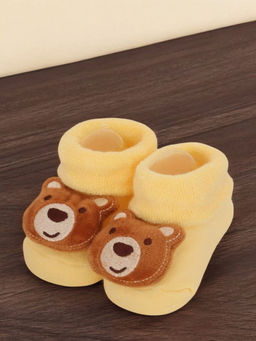 Yellow Bee - Cheerful Bear Socks For Boys