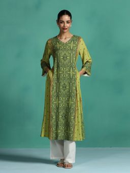Shree - Women Green Liva Paisley A-Line Dress