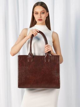 MINI WESST - It Up Oversized Brown Handbag