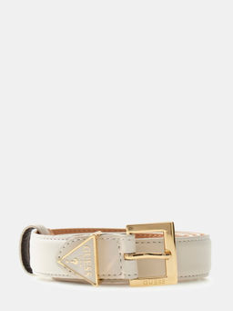 Guess - Women White Polyester Solid Belt