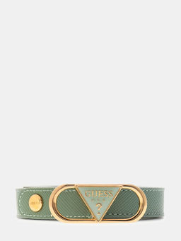 Guess - Women Green Polyester Textured Belt