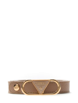 Guess - Women Brown Polyester Textured Belt