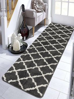 Saral Home - Anti-Slip Microfiber Bedside-Kitchen Runner-Dark Grey-45X180 Cm