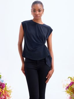 Cover Story - Black Sleeveless Shell Top