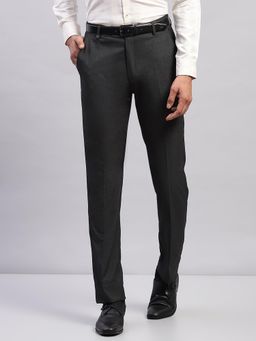 Monte Carlo - Mens Solid Dark Grey Formal Trouser