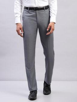 Monte Carlo - Mens Solid Grey Formal Trouser